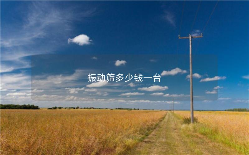 振動篩多少錢一臺 振動篩多少錢一臺